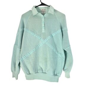 Lavon By‎ Cheerful Corp Women's Mint Green Pullover Sweatshirt Size M